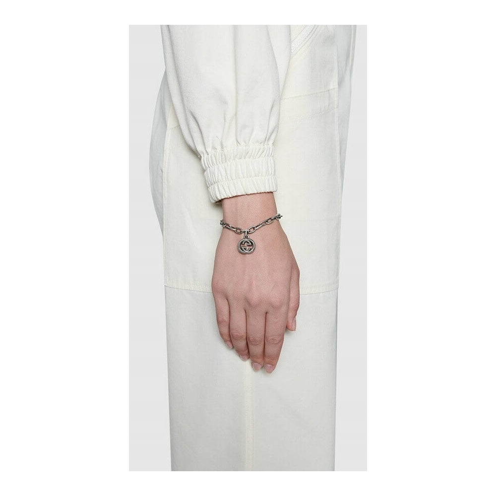 Double Gucci Striped Pendant Bracelet