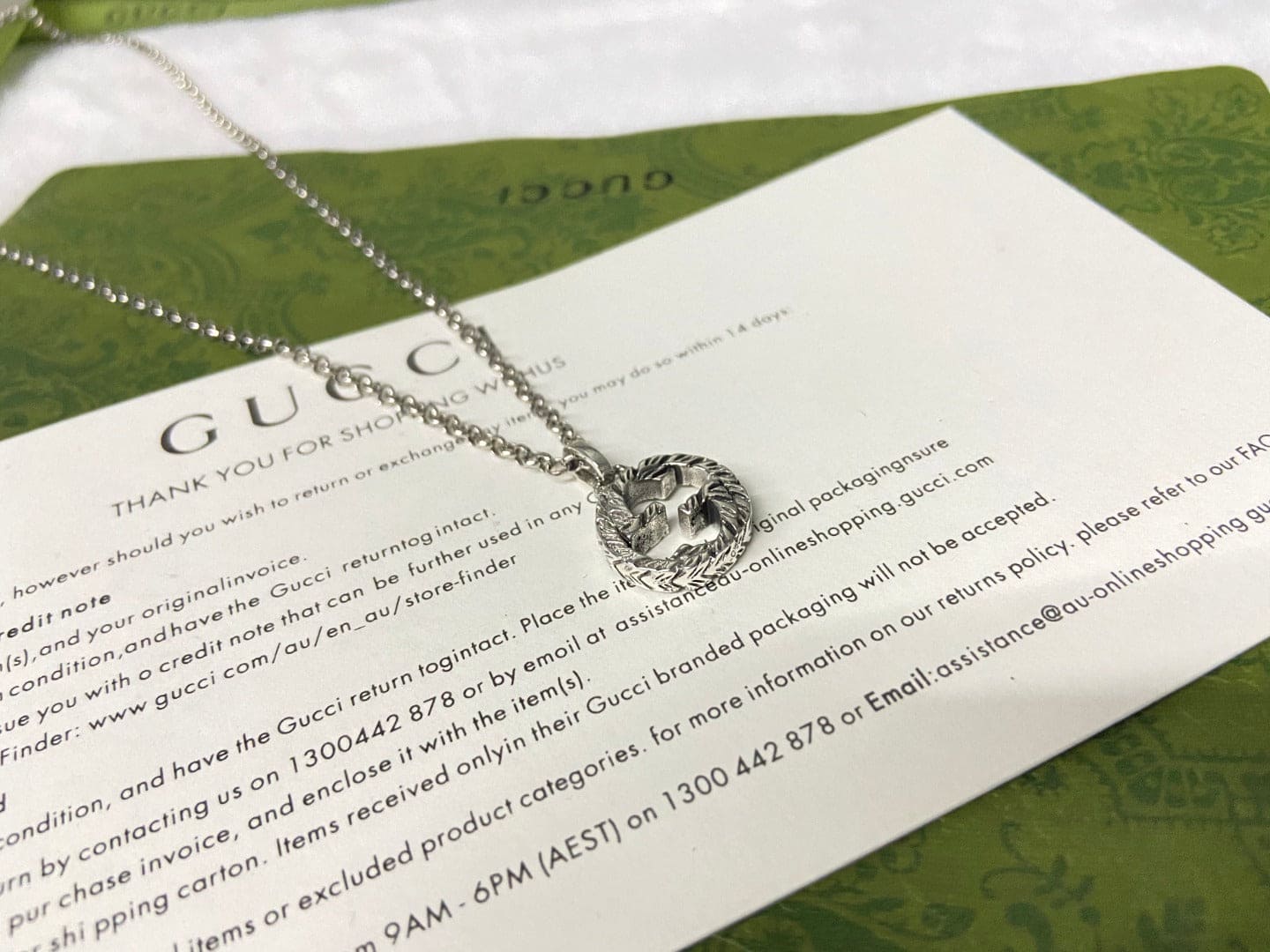 Double Gucci Interlocking Gucci Pendant Necklace