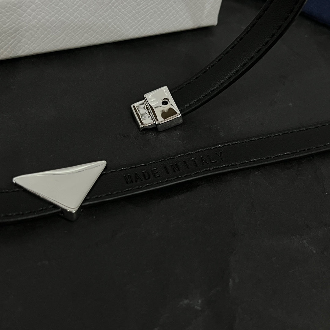 18K Prada Leather Bracelet