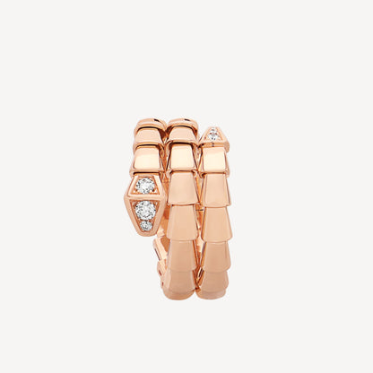18K BVLGARI Serpenti Viper Demi Diamond Ring