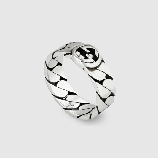 Double Gucci Interlocking Gucci Wide Ring